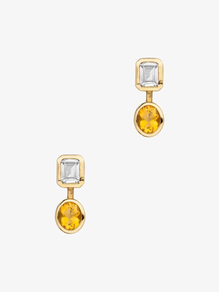The fitzgerald topaz and citrine earrings