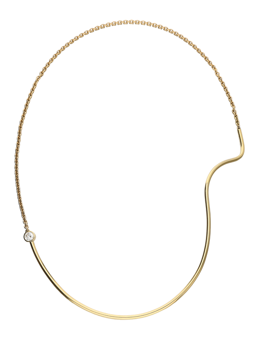 Abacus diamond wave necklace photo