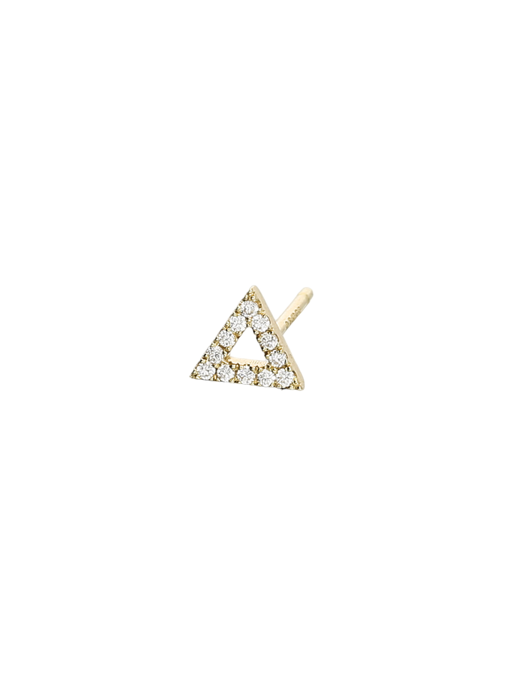 Vertex diamond triangle stud