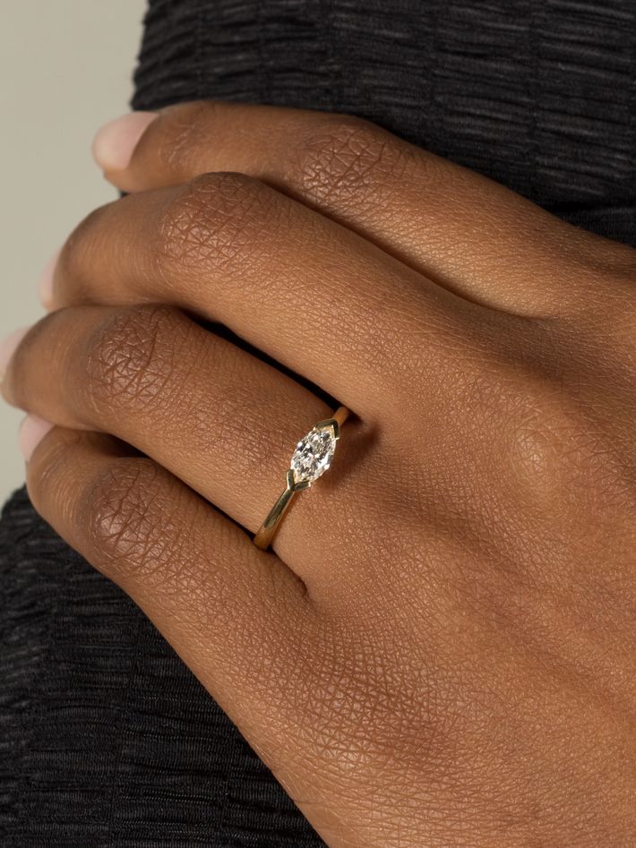 Ava classic marquise diamond ring