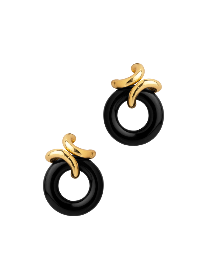 Rollo onyx earrings