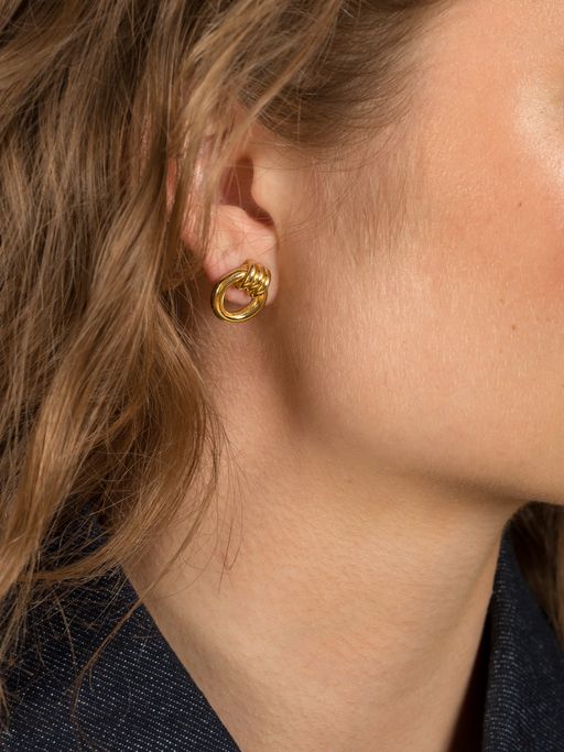 Gusto knotted hoop earrings photo