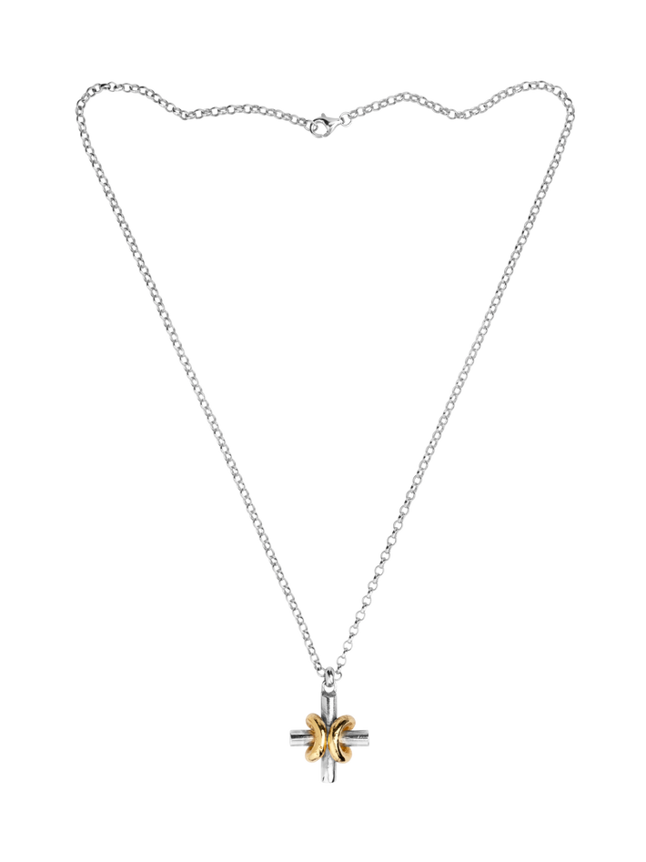 Athena square cross necklace