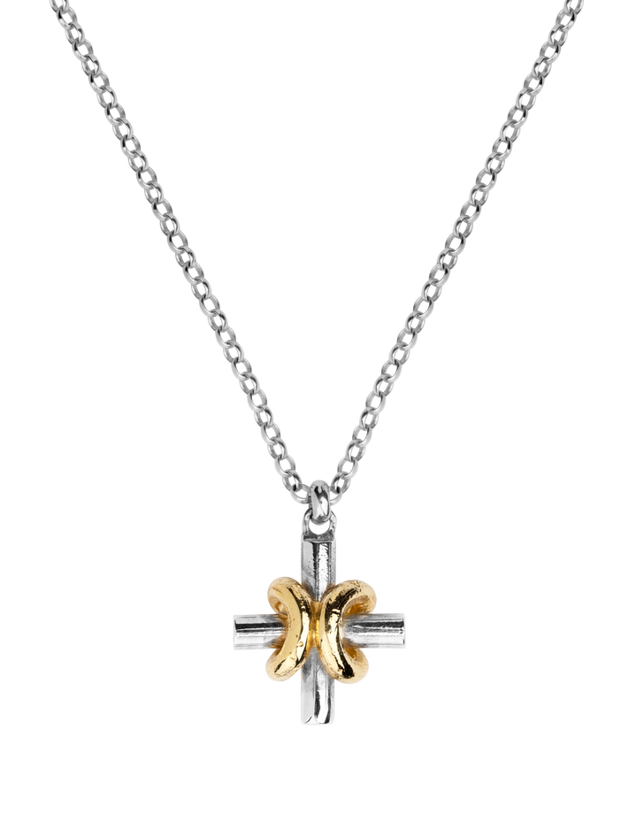 Athena square cross necklace