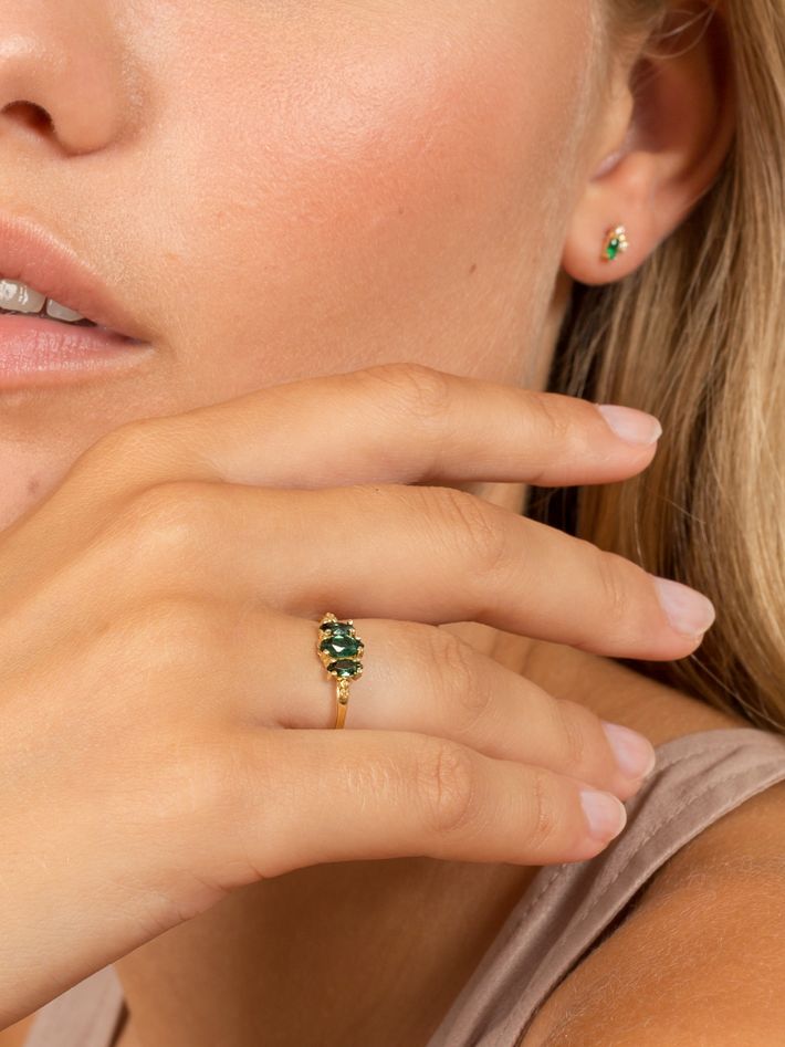 Rosa teal tourmaline ring