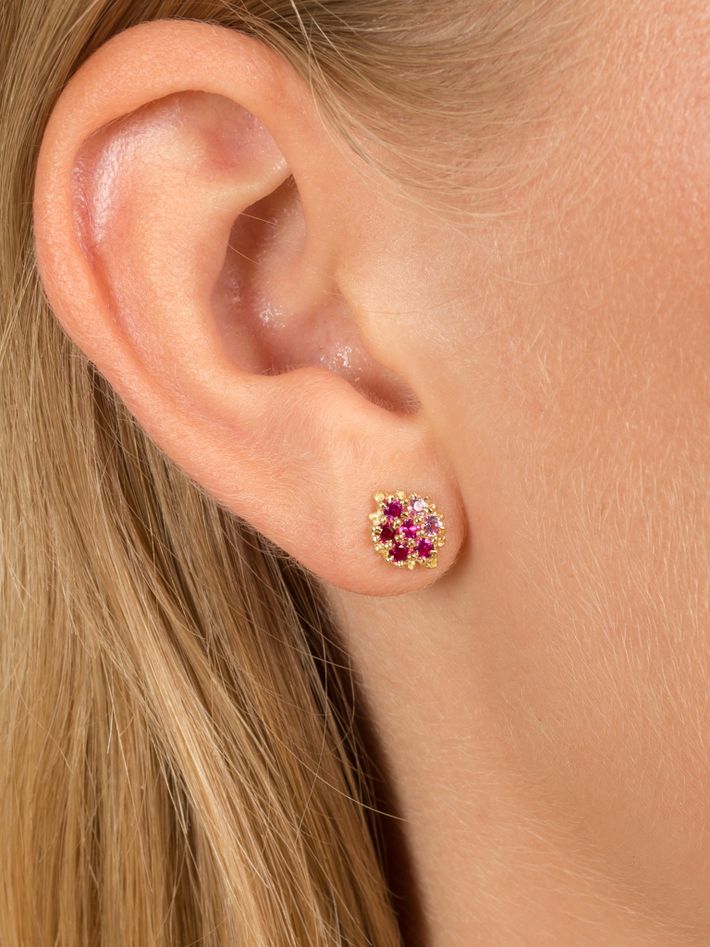 Fereastra pink sapphire earrings