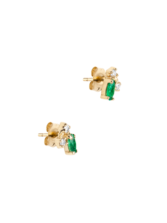 Emerald birthstone earrings