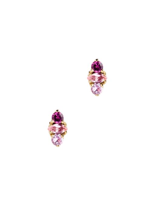 Monaco pink sapphire studs photo