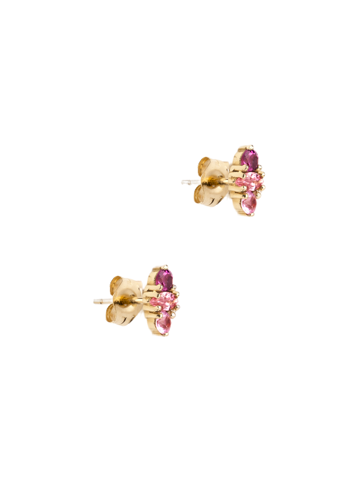 Monaco pink sapphire studs
