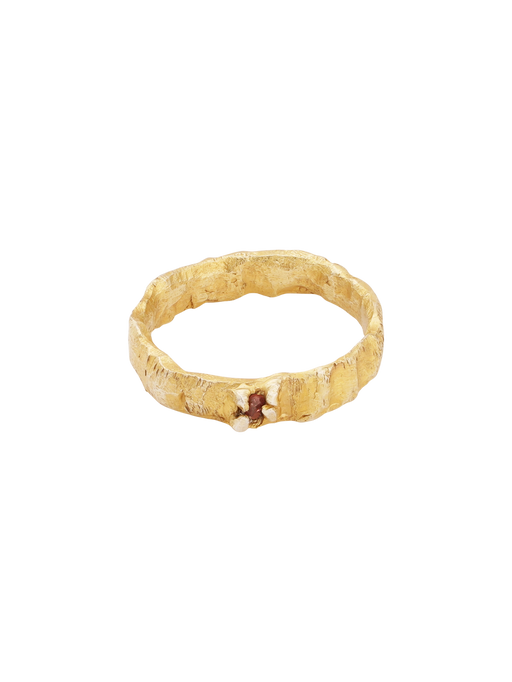 The sylva pink tourmaline ring - 22ct gold plated photo