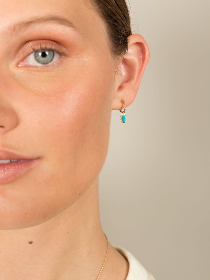 Mosaic turquoise earring