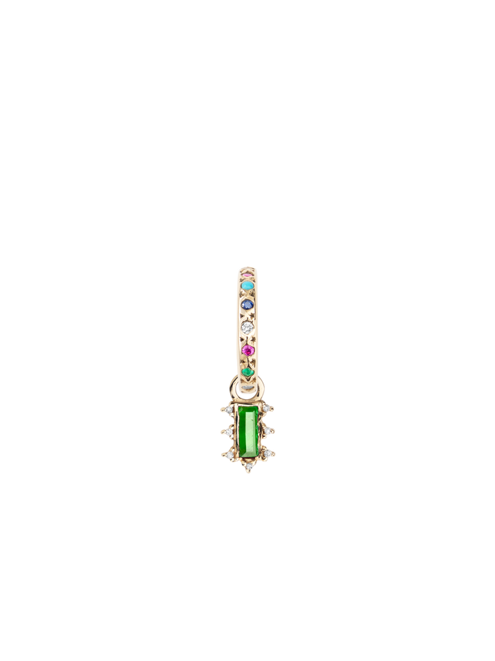 Mosaic emerald earring