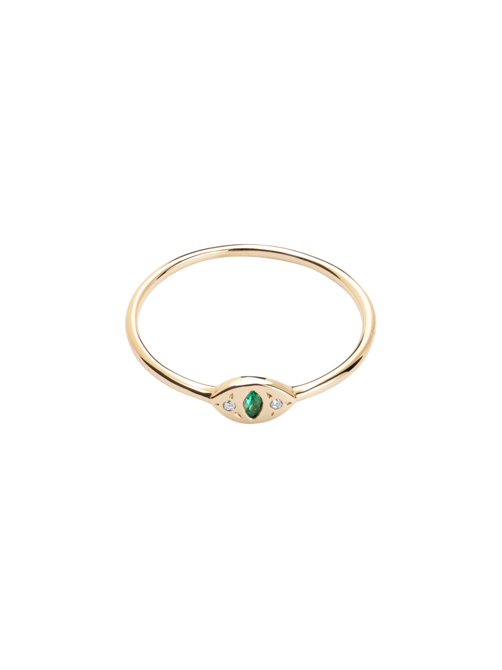 Cat eye emerald ring
