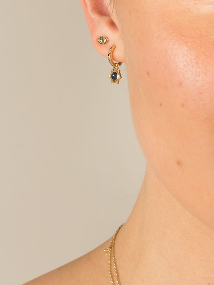 Blue dahlia earring