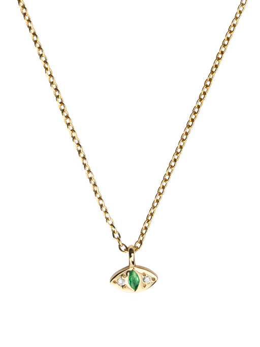 Cat eye emerald necklace photo