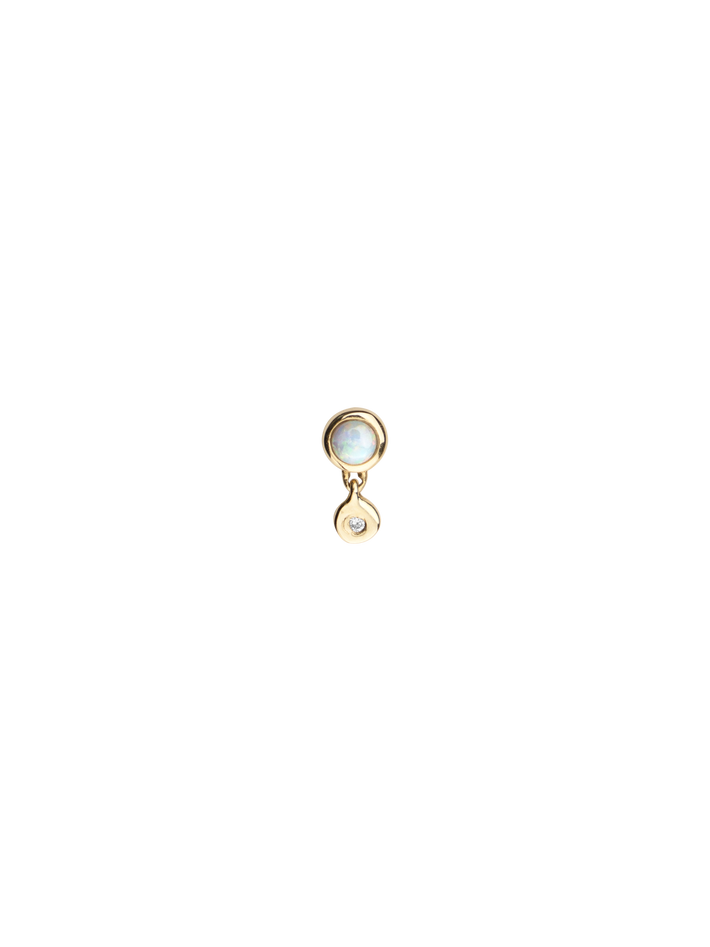 Bezel opal stud