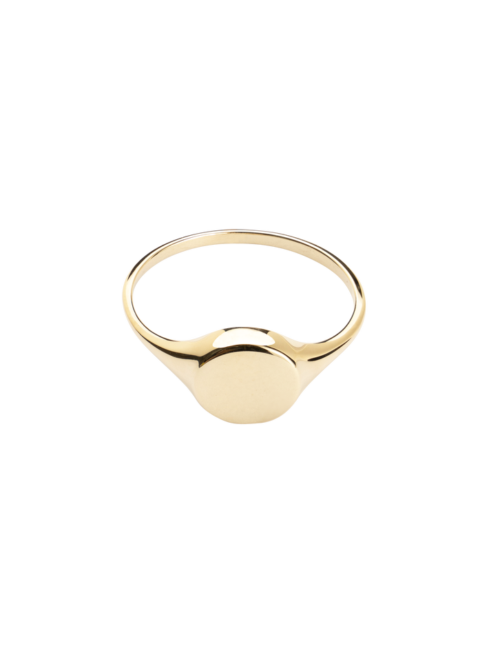 Round signet ring