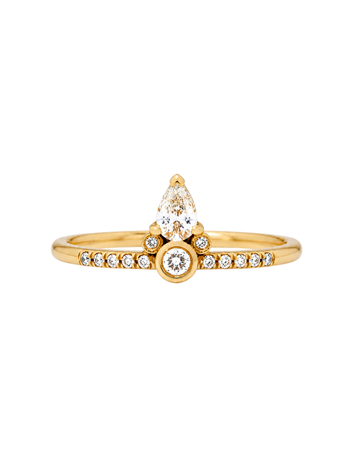 Four Diamond Cluster Engagement Ring photo