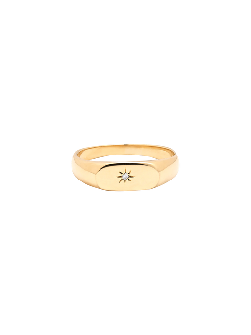 Slim signet ring photo