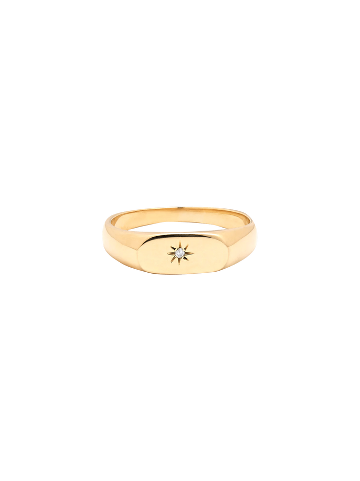 Slim signet ring