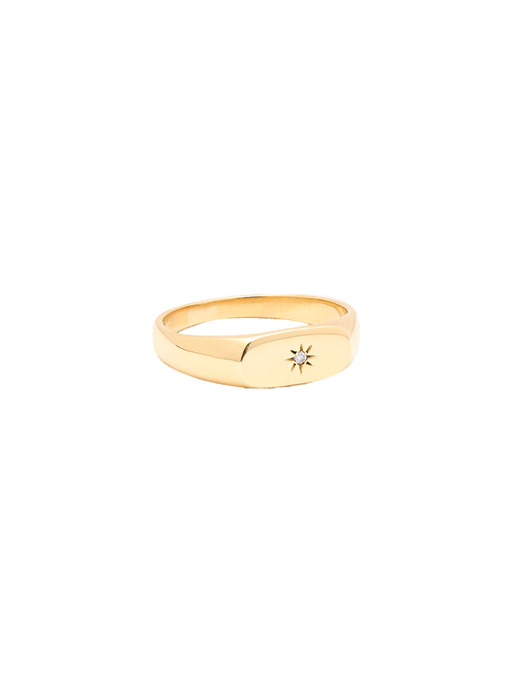 Slim signet ring photo