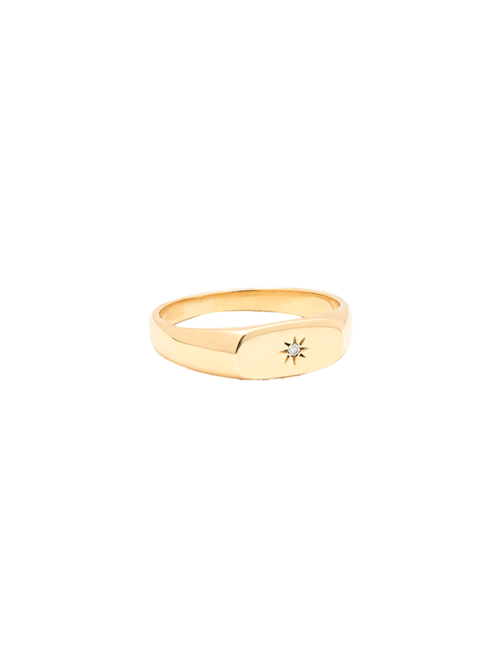 Slim signet ring