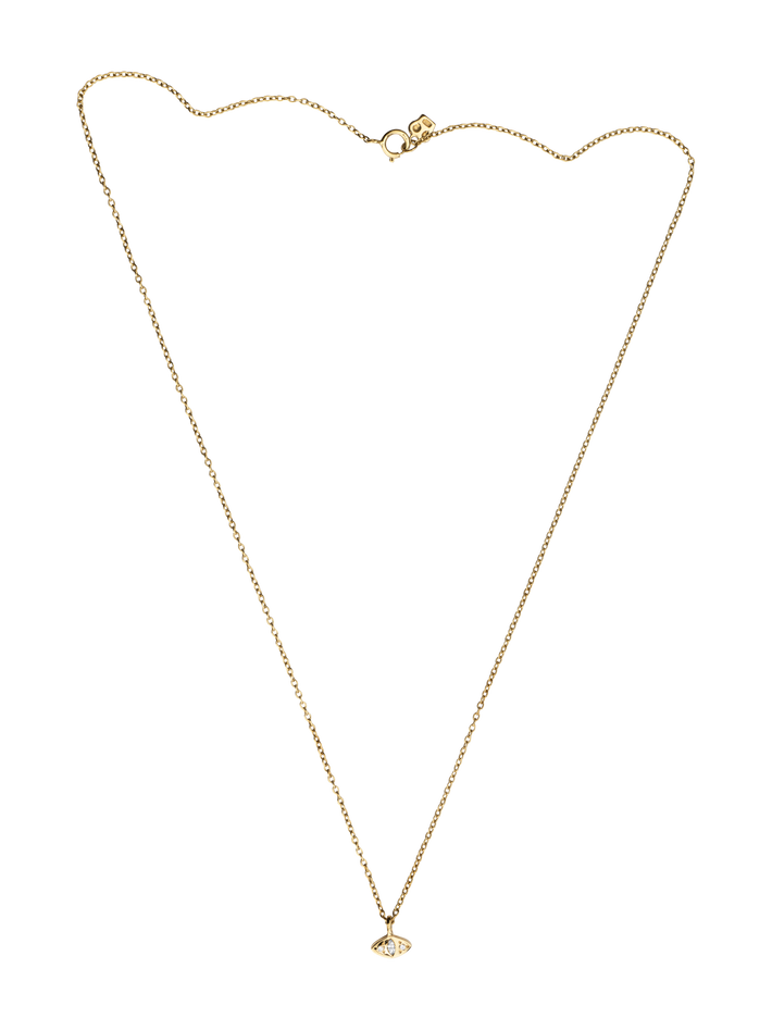 Cat eye diamond necklace