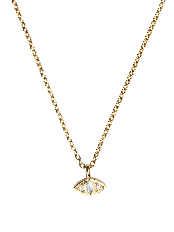 Cat eye diamond necklace