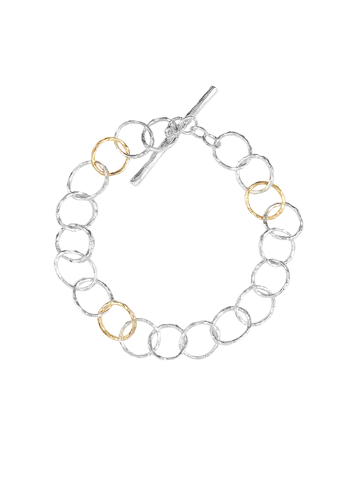 Ringi bracelet in silver and 18k yellow gold photo