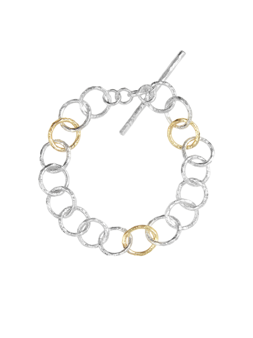 Ringo bracelet in silver and 18k yellow gold photo