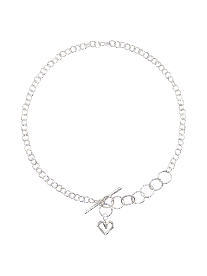 Ringo mini open heart necklace in silver