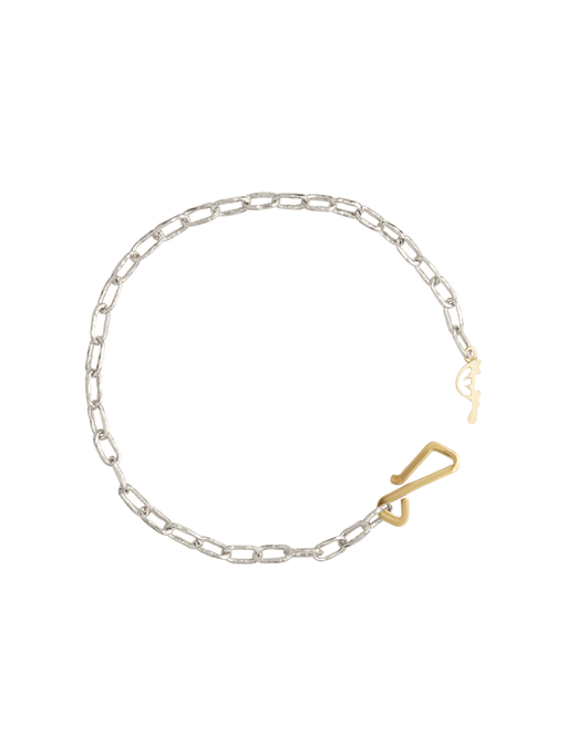 Stella bracelet in silver and 18k yellow gold photo