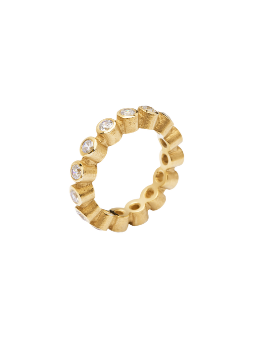 Ringo full eternity ring in 18k yellow gold with 1,50ct diamonds photo