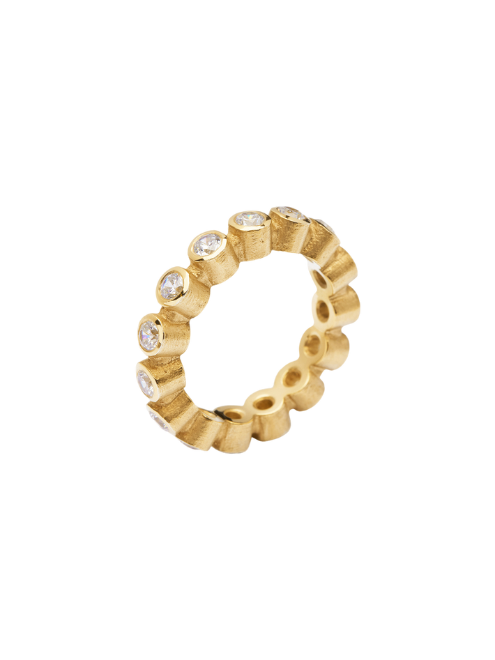 Ringo full eternity ring in 18k yellow gold with 1,50ct diamonds