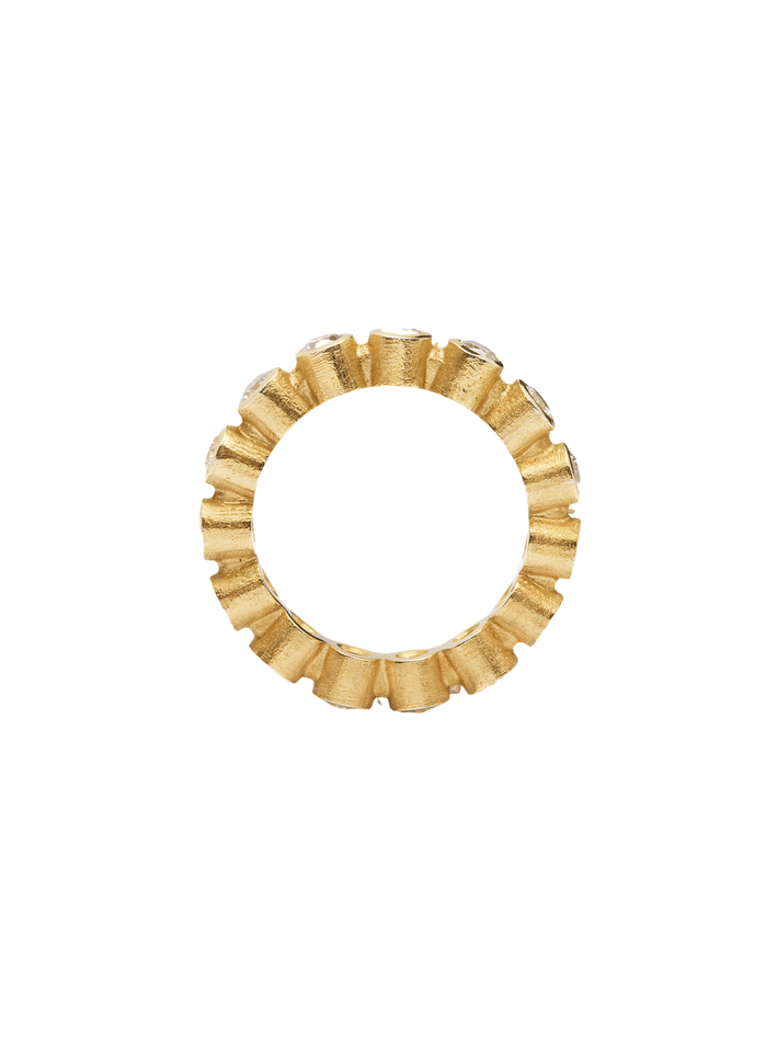 Ringo full eternity ring in 18k yellow gold with 1,50ct diamonds