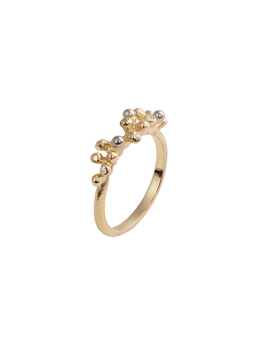 Coralina - ring in 18k yellow and white gold with 0.45ct diamond photo