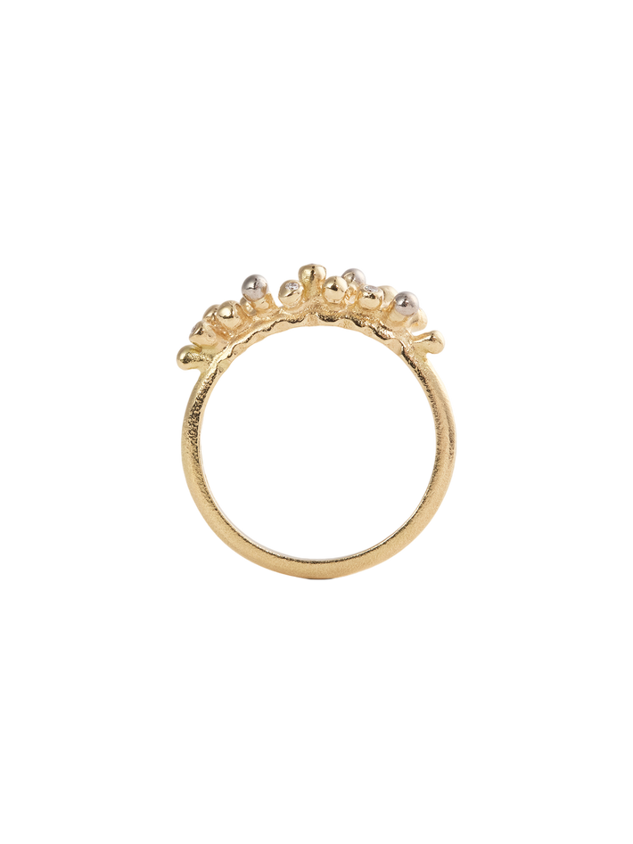 Coralina - ring in 18k yellow and white gold with 0.45ct diamond