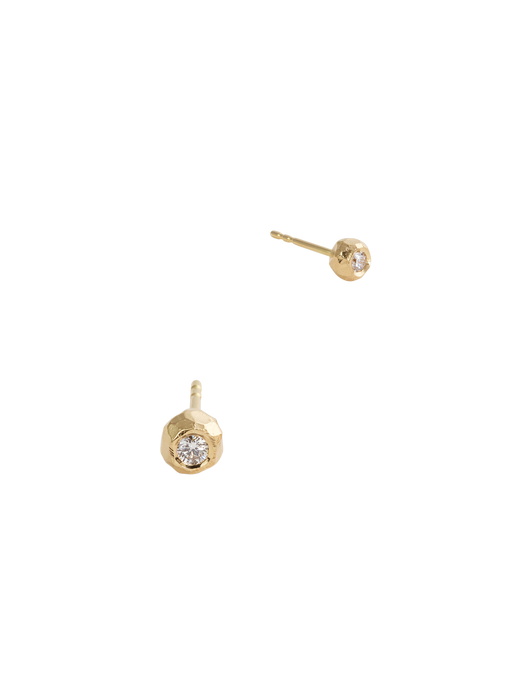 Ringo kula earrings in 18k yellow gold with 0,12ct diamond photo