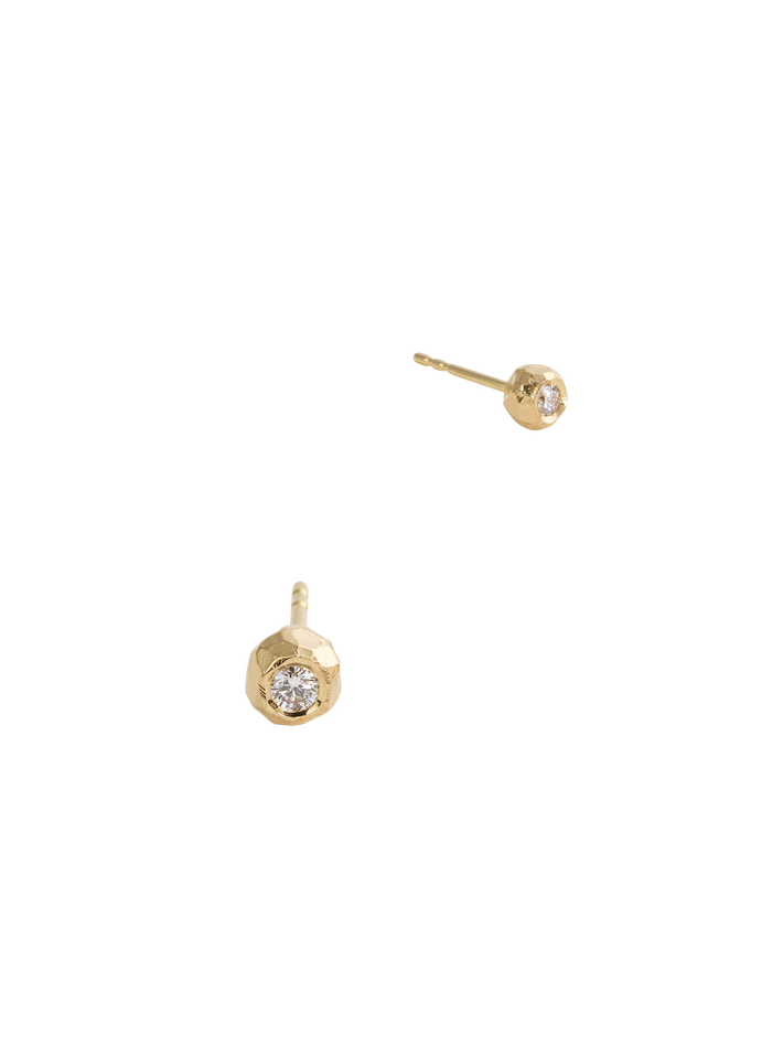 Ringo kula earrings in 18k yellow gold with 0,12ct diamond