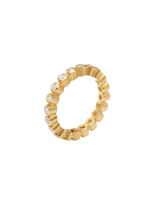 Ringo full eternity ring in 18k yellow gold with 0,80ct diamonds photo