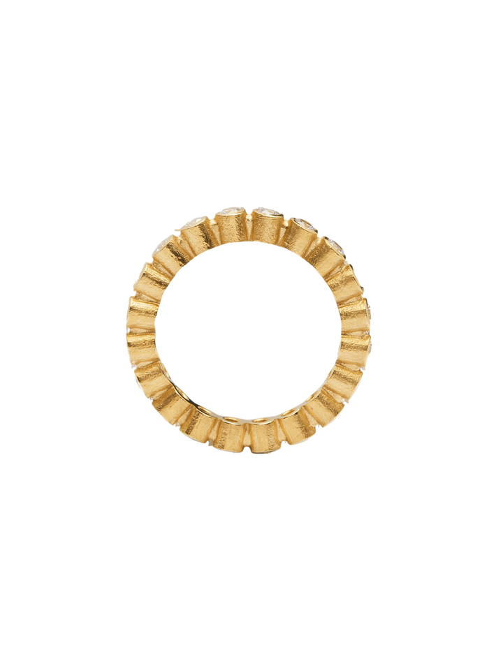 Ringo full eternity ring in 18k yellow gold with 0,80ct diamonds