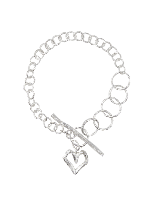 Ringo open heart bracelet in silver photo