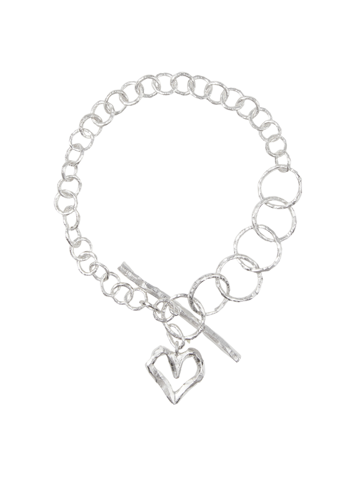 Ringo open heart bracelet in silver