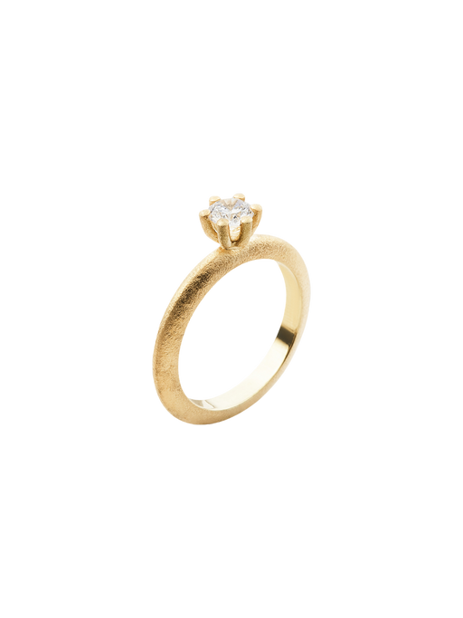 Pompeia solitaire ring in 18k yellow gold with 0,50ct diamond photo