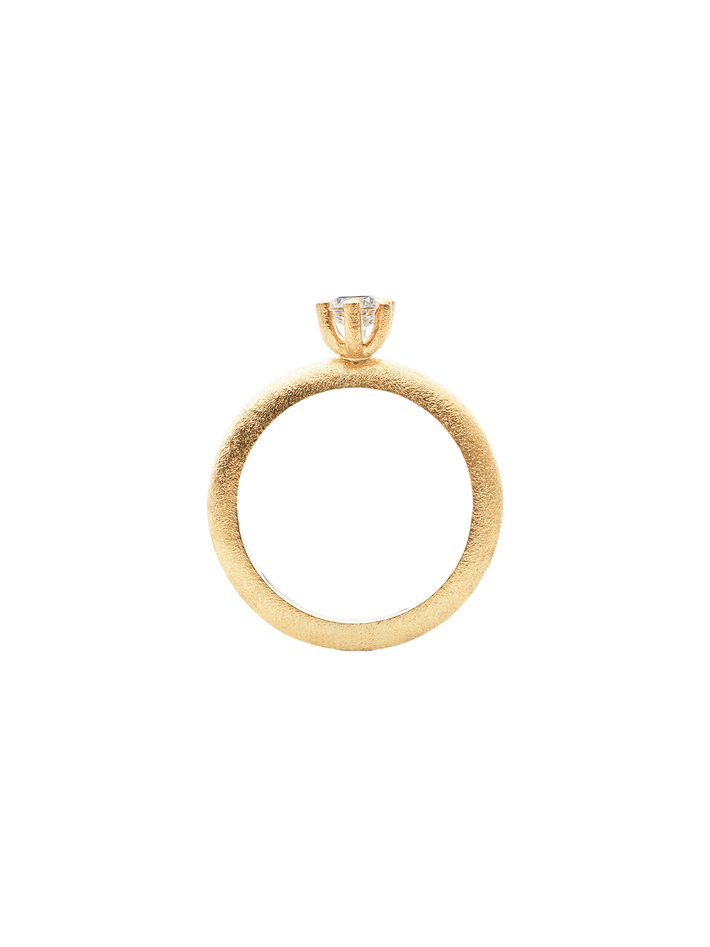 Pompeia solitaire ring in 18k yellow gold with 0,50ct diamond