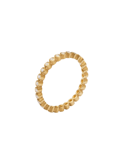 Ringo full eternity ring in 18k yellow gold with 0,29ct diamond photo