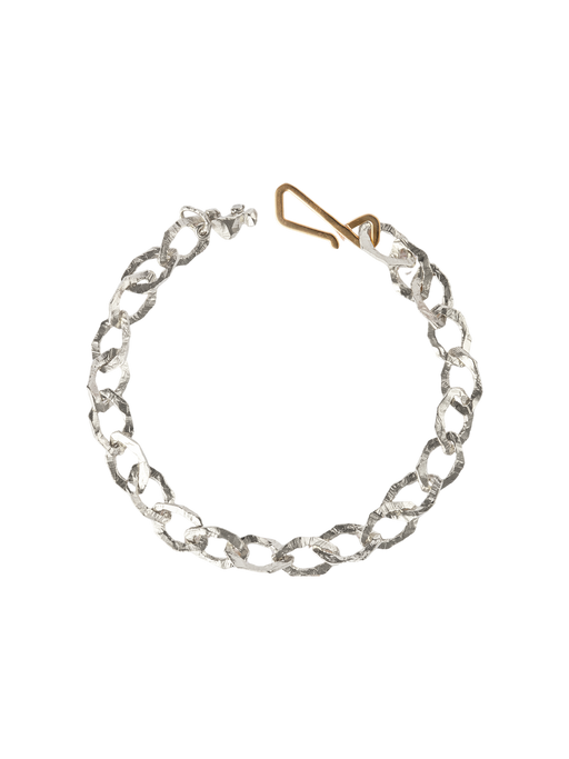 Grim bracelet in silver and 18k yellow gold photo