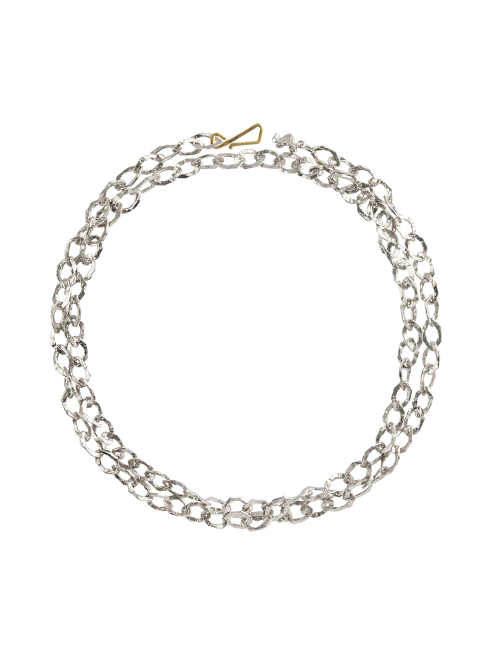 Grim chain in silver and 18k yellow gold