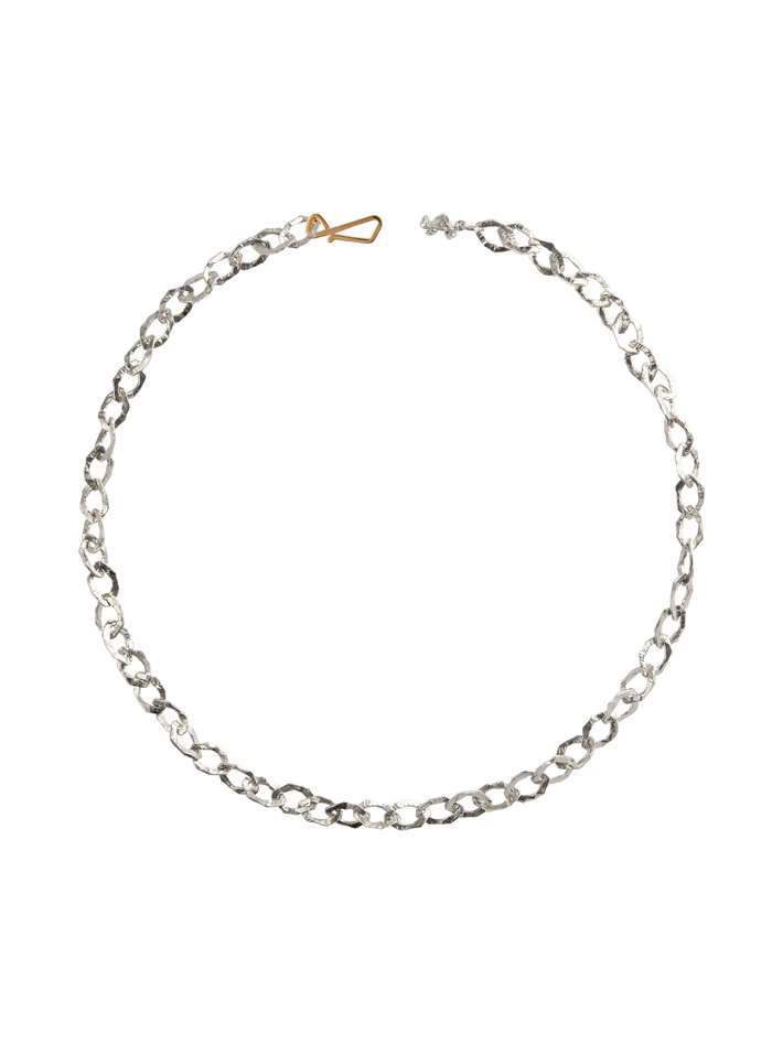 Grim chain in silver and 18k yellow gold