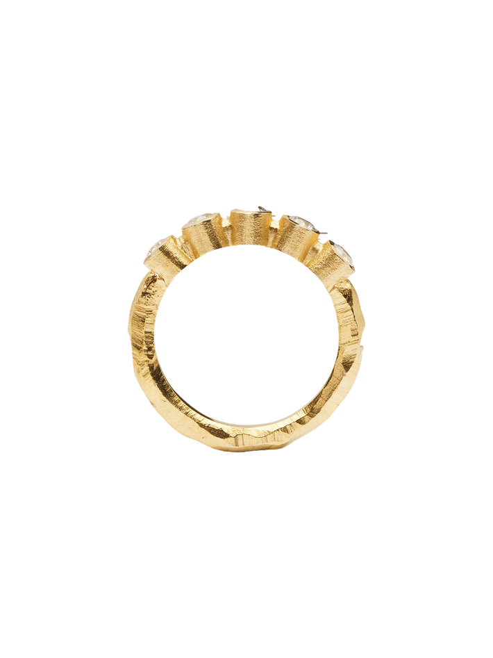 Ringo half eternity - ring in 18k yellow gold with 0,50ct diamond